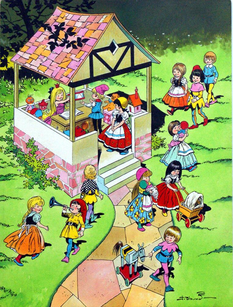The Toy Shop art by Jesus Blasco