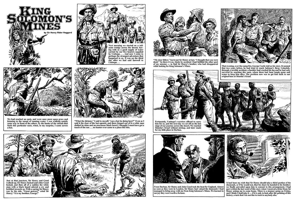 King Solomon's Mines Pages 31 and 32 (two pages) art by Cecil Doughty