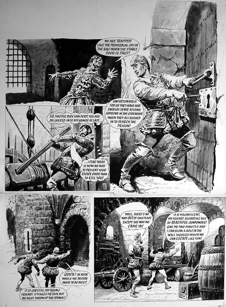 A Sword for the Stadtholder - Mamma Mia (TWO Pages) art by Cecil Doughty