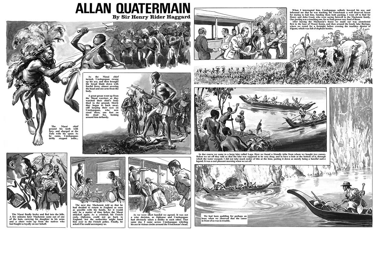 Allan Quatermain Pages 9 and 10 (TWO pages) art by Mike Hubbard