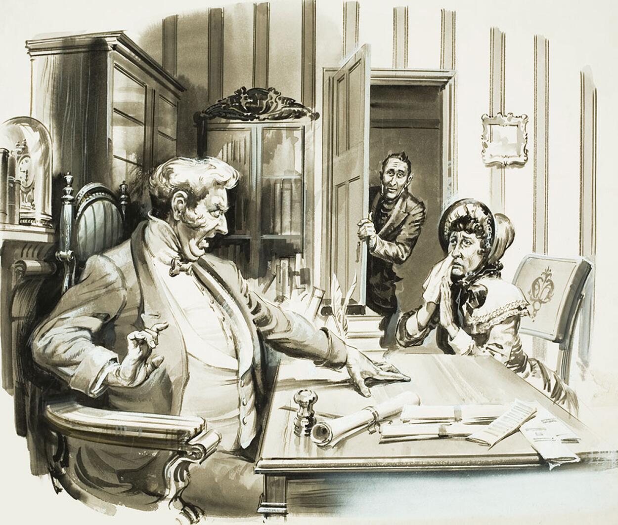 Miss Witherfield Keeps A Secret art by Barrie Linklater