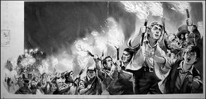 Torchlight Parade - Anti Corn-Law Protestors art by Angus McBride