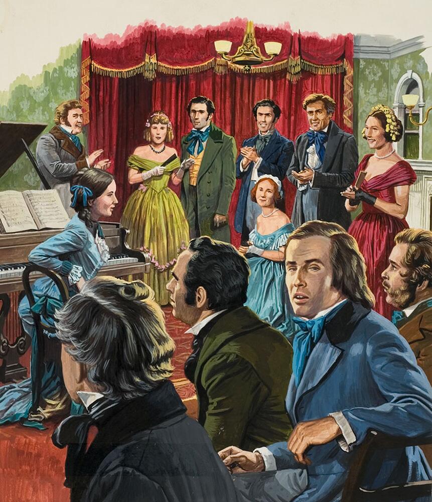 Robert Schumann's Tragic Invention art by Roger Payne