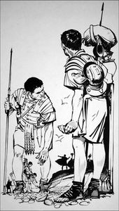 Roman Soldiers Collecting Shells art by Angus McBride