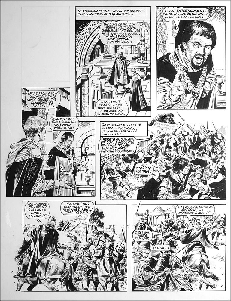 Robin of Sherwood - Entertainment (TWO pages) art by Mike Noble