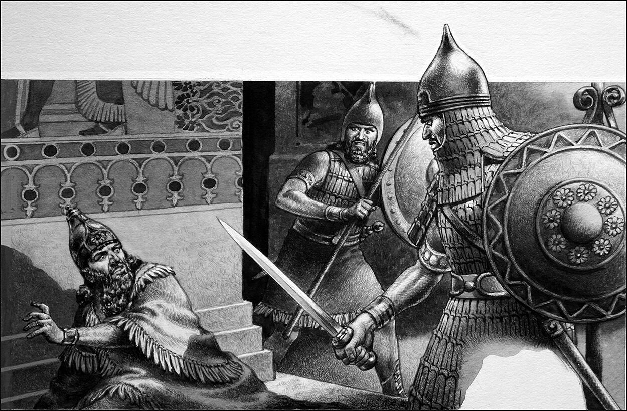 Death of Sennacherib art by Patrick Nicolle