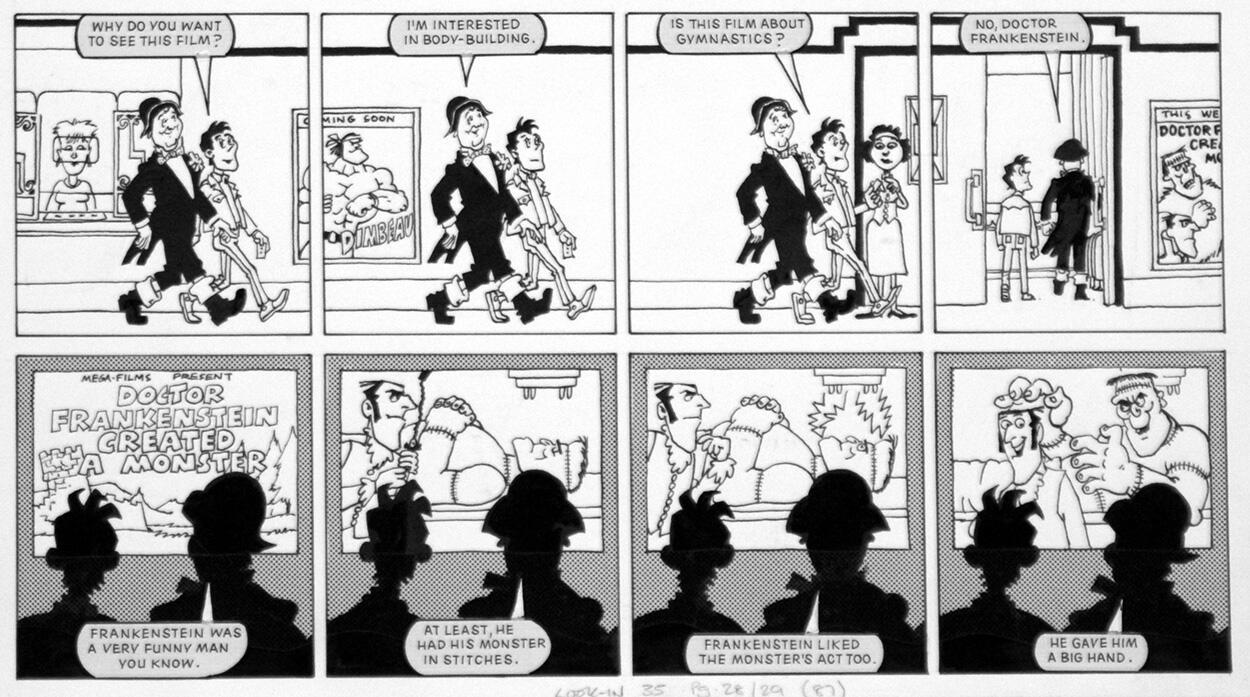 Jimmy Cricket: At the Flicks art by Arthur Ranson