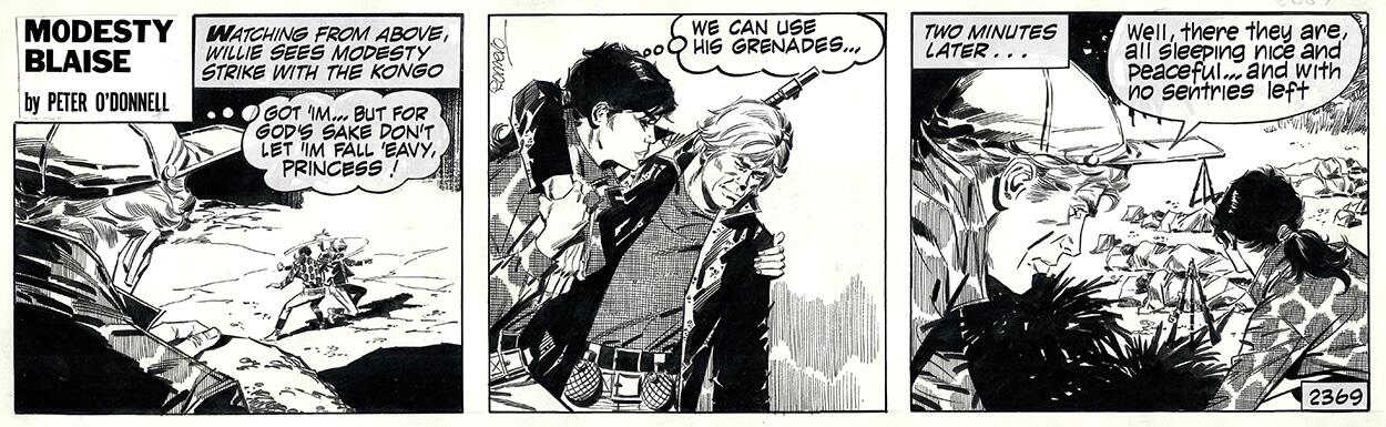Modesty Blaise strip 2369 - Use his Grenades art by Enric Badia Romero