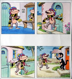 Alfie & Mango - The Plot Unravels art by Peter Woolcock