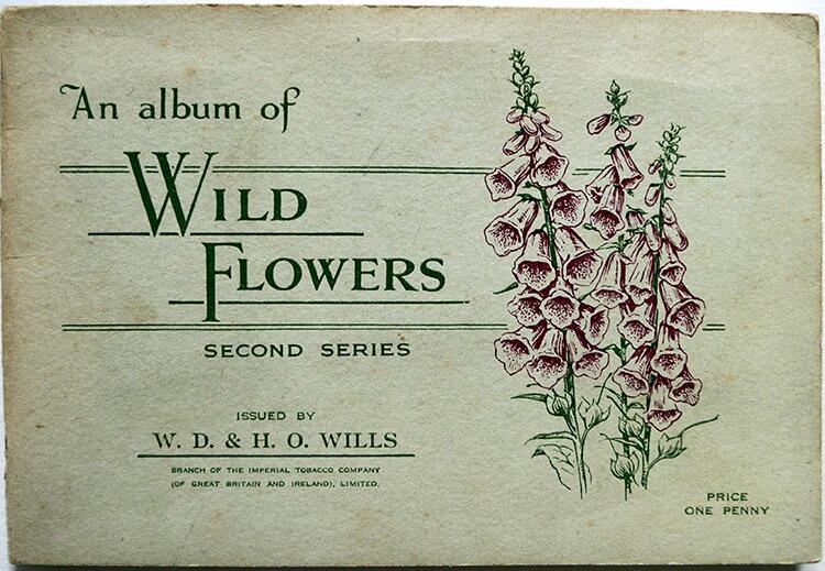 Complete Set of 50 'Wild Flowers' Wills Cigarette Cards in album (1936)