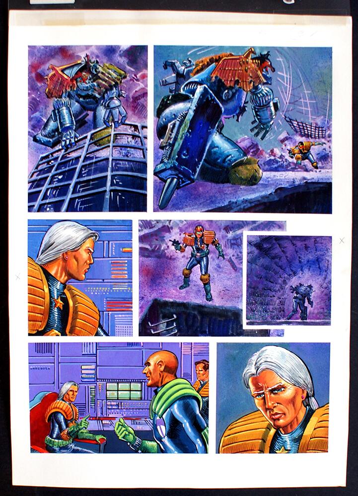 Dredd Megazine: Volume 2: Issue 43: Page 2 art by Manuel Benet