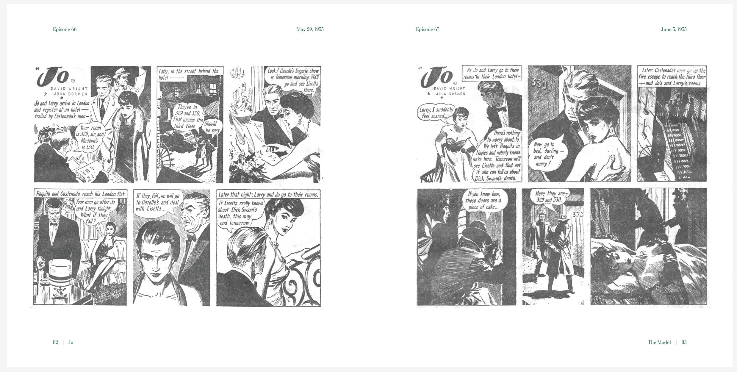 sample double page spread, David Wright's Jo
