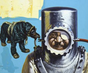 Wiley Post and the Development of the Space Suit art by Wilf Hardy