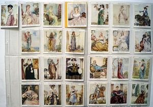 Complete Set of 25 LARGE 'Famous Beauties' John Player & Sons Cigarette Cards (1937)