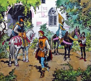 Sleeping Beauty: A Strange Greeting At The Castle art by Jesus Blasco