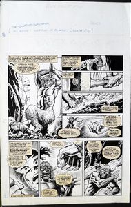 Black Knight: The Black Knight Battles Gargantua art by Paul Neary and John Stokes