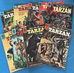 Collection of 9 Dell Tarzan comics by Edgar Rice Burroughs