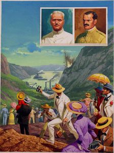 Panama Canal 2 art by Severino Baraldi