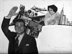 Elizabeth Taylor and her third husband Mike Todd art by 20th Century unidentified artist