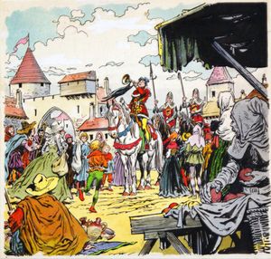 A Fanfare in the Marketplace art by Jesus Blasco