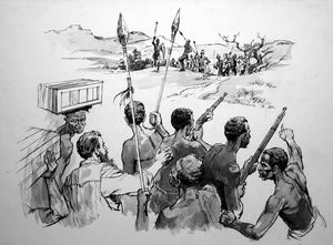 Cameron's Long Walk art by Robert Brook