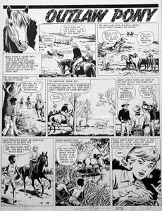 Outlaw Pony (TWO pages) art by Reginald B Davis
