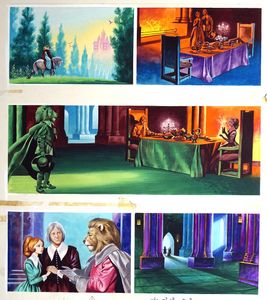 Beauty and the Beast - At The Castle art by Ron Embleton