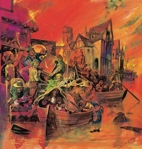 The Great Fire of London art by Gerry Embleton