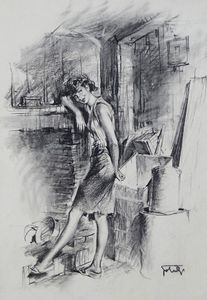 The Fireplace art by Giorgio De Gaspari