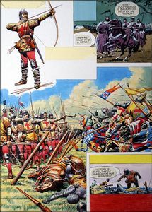 The Battle of Agincourt art by Alberto Giolitti