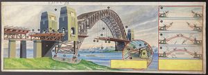 Sydney Harbour Bridge - Eagle Cut Away art by Walkden Fisher