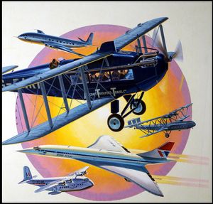 Taking Off art by Wilf Hardy