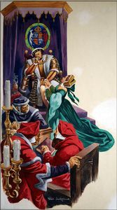 King Henry VIII and Sir Thomas More art by Peter Jackson