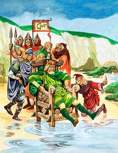King Canute art by Peter Jackson