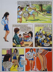 Enid Blyton's The Naughtiest Girl in the School: Ink Stains (THREE pages) art by Tony Higham