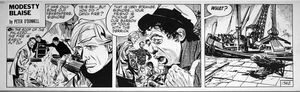 Peter O'Donnell's Modesty Blaise daily 1742 art by Jim Holdaway