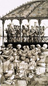 Brass Band art by Richard Hook