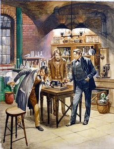Thomas Edison Demonstrating the Phonograph art by Peter Jackson
