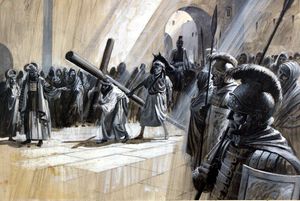Christ Carrying the Cross art by Andrew Howat