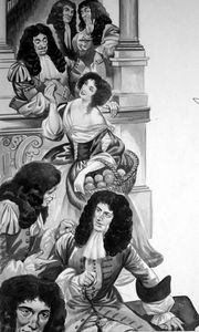 Nell Gwynn Meets King Charles II art by Peter Jackson