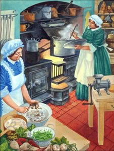 A Busy Kitchen art by Peter Jackson