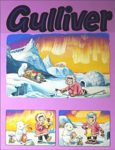 Gulliver's Hot Time at the North Pole (TWO pages) art by Gordon Hutchings