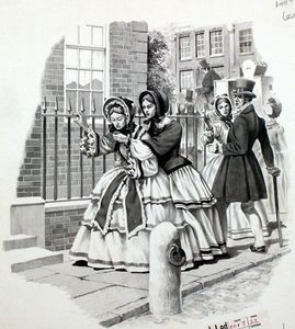Elizabeth Barrett's Secret Wedding art by Barrie Linklater