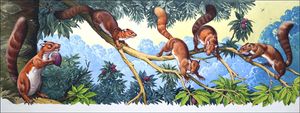 Plesiadapis art by Bernard Long