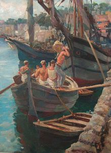 Ischia art by Fortunino Matania