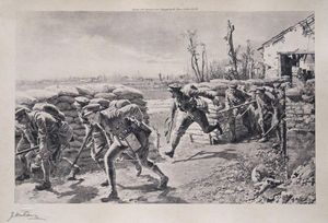 The Communication Trench (Artist's Proof) art by Fortunino Matania