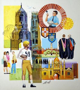 Life at College art by Angus McBride