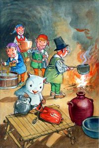 Gulliver Guinea-Pig: Medical Preparations art by Philip Mendoza