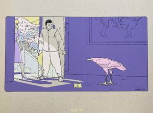 The Rose Bird - Full Colour Screenprint art by Moebius (Jean Giraud)