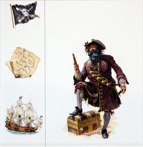 Blackbeard The Pirate art by Edward Mortelmans